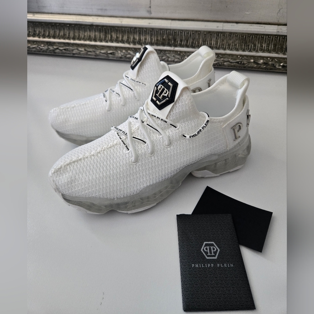 PHILIPP PLEIN Runner Hyper $hock. White. Dize EU 38 US 6.5. New.HYPER $HOCK ar